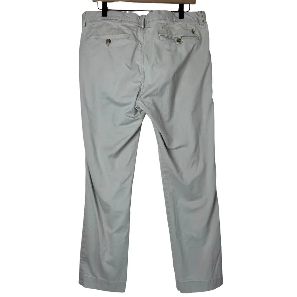 Polo Ralph Lauren Chino Pants Mens 34 Stretch Straight Cotton Twill Preppy